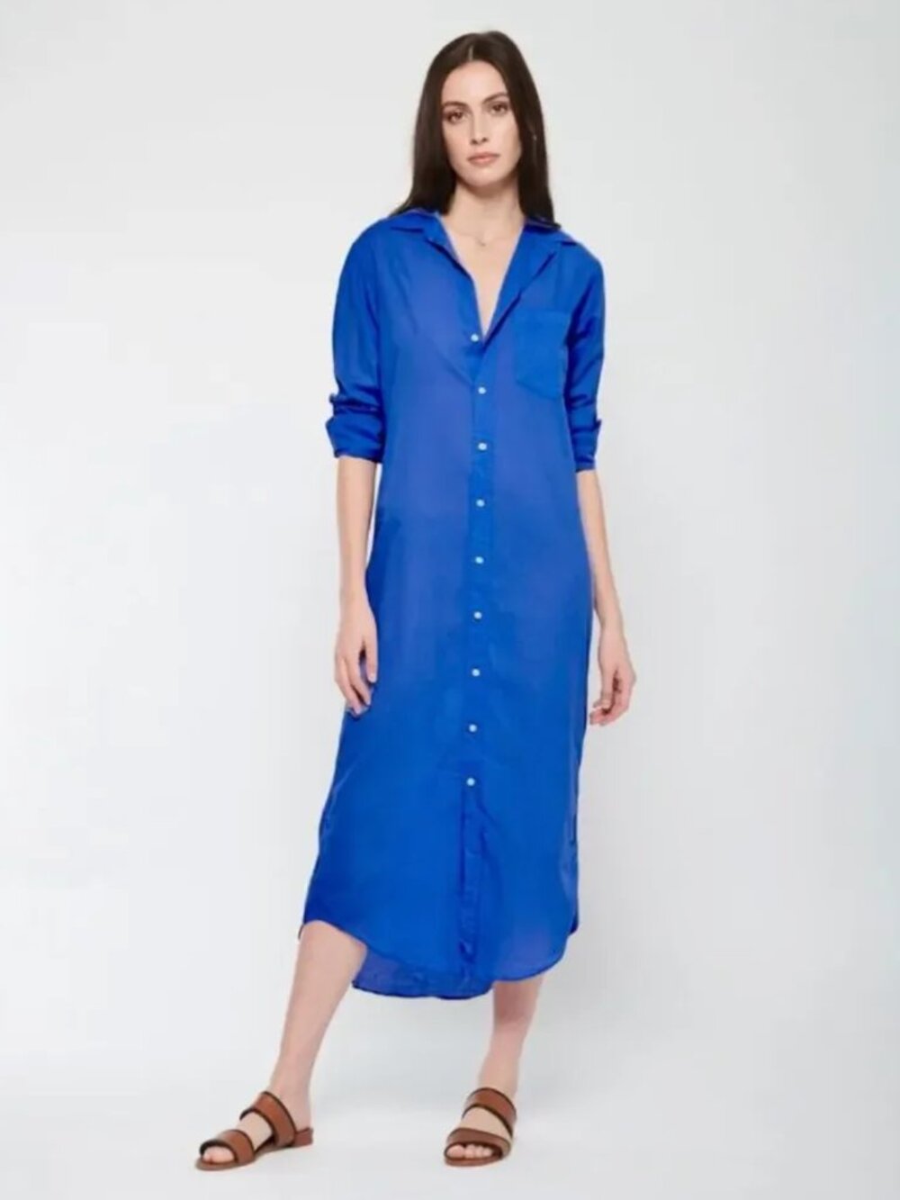 Frank & Eileen | Rory Shirt Dress in Royal Blue